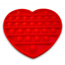 Red Heart Pop It Fidget Toy Red Heart Popping Toy - Pop Fidget Toys Game Red Heart Popping Toy