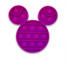 Popping Toy Mickey Mouse Style Head Purple Pop It Toy - Popping Toy Mickey Mouse Style Head Purple Pop It Toy