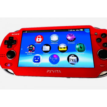 Red Modded PS Vita Metallic Red PS Vita w/Games Complete - Red Modded PS Vita Metallic Red PS Vita w/Games Complete