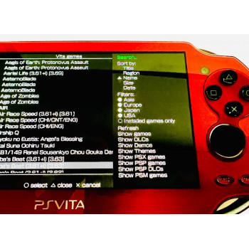 Red Modded PS Vita Metallic Red PS Vita w/Games Complete - Red Modded PS Vita Metallic Red PS Vita w/Games Complete