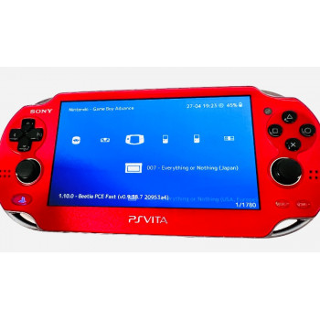 Red Modded PS Vita Metallic Red PS Vita w/Games Complete - Red Modded PS Vita Metallic Red PS Vita w/Games Complete