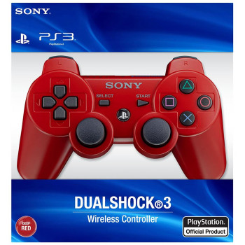 Sony Red PS3 Controller Playstation 3 Dualshock 3 in Red - PlayStation 3 Game Playstation 3 Dualshock 3 in Red