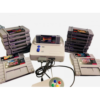 Super Nintendo Model 2 Style Bundle New Style Super NES Console w/Games - Super Nintendo Model 2 Style Bundle New Style Super NES Console w/Games