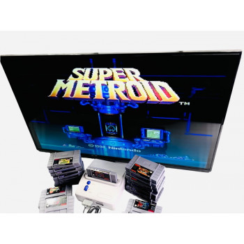 Super Nintendo Model 2 Style Bundle New Style Super NES Console w/Games - Super Nintendo Model 2 Style Bundle New Style Super NES Console w/Games