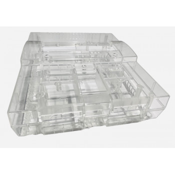 Transparent Clear Super Nintendo Shell Replacement Clear SNES Shell Kit - Transparent Clear Super Nintendo Shell. For Super Nintendo Replacement Clear SNES Shell Kit