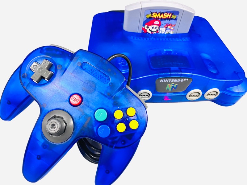 Blue N64 Console Blue Nintendo 64 Complete